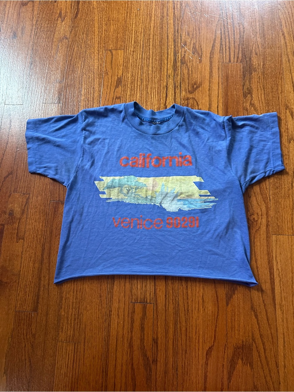 Vintage Threadbare Single Stitch’California Venice 90291' Cutoff  T-Shirt